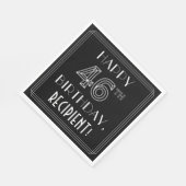 HAPPY 46th誕生日;アールデコスタイル;名前をカスタムする スタンダードランチョンナプキン (角)