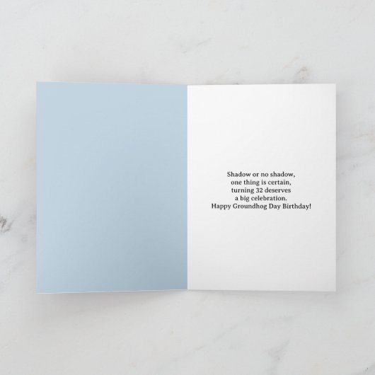  Happy 46th Groundhog Day Birthday  カード (内部)