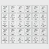 HAPPY 47th誕生日;アールデコスタイル;名前をカスタムする ラッピングペーパー (フラット)