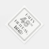 HAPPY 48th誕生日;アールデコスタイル;名前をカスタムする スタンダードランチョンナプキン (角)