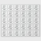 HAPPY 48th誕生日;アールデコスタイル;名前をカスタムする ラッピングペーパー (フラット)