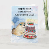Happy 48th Groundhog Day Birthday カード (正面)