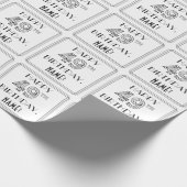 HAPPY 49th誕生日;アールデコスタイル;名前をカスタムする ラッピングペーパー (角)