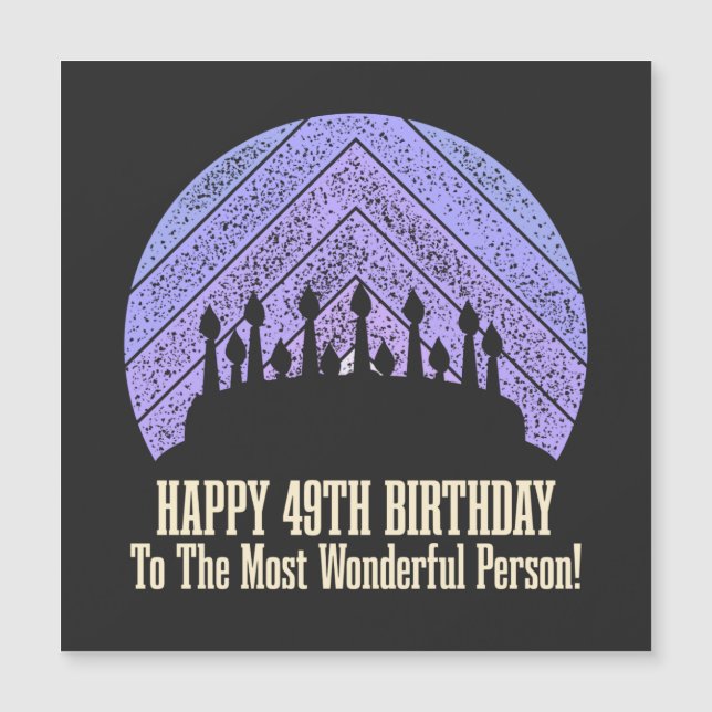 Happy 49th Birthday wishing saying quote (正面)