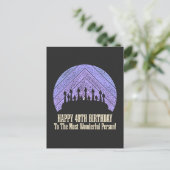 Happy 49th Birthday wishing saying quote ポストカード (スタンド正面)