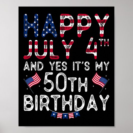Happy 4 7月とYesJ以来50誕生日 ポスター (正面)
