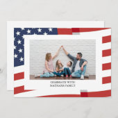 Happy 4 of 7月の独立記念日の写真 シーズンカード (正面/裏面)