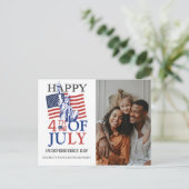 Happy 4 of 7月の独立記念日の写真 シーズンポストカード (スタンド正面)