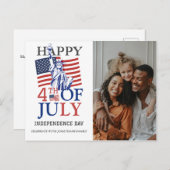 Happy 4 of 7月の独立記念日の写真 シーズンポストカード (正面/裏面)