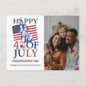 Happy 4 of 7月の独立記念日の写真 シーズンポストカード (正面)