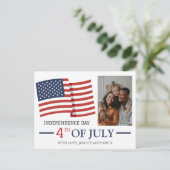 Happy 4 of 7月の独立記念日の写真 シーズンポストカード (スタンド正面)