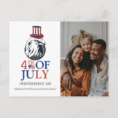 Happy 4 of 7月の独立記念日の写真 シーズンポストカード (正面)