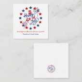 Happy 4 of 7月ビジネスの輝き |不動産仲介業者ミニ ノートカード (正面/裏面)