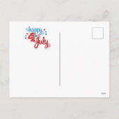 Happy 4 of 7月ブルドッグフランスの選手  シーズンポストカード (裏面)