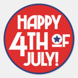 Happy 4 of 7月ワードアートパーティーシール ラウンドシール
