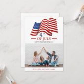 Happy 4 of 7月Independence Day America写真 カード (正面/裏面インサイチュ)