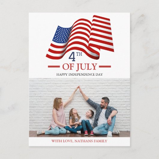 Happy 4 of 7月Independence Day America写真 ポストカード (正面)