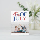Happy 4 of 7月Independence Day America写真 ポストカード (スタンド正面)
