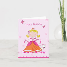 Happy 4th Birthday Princess カード