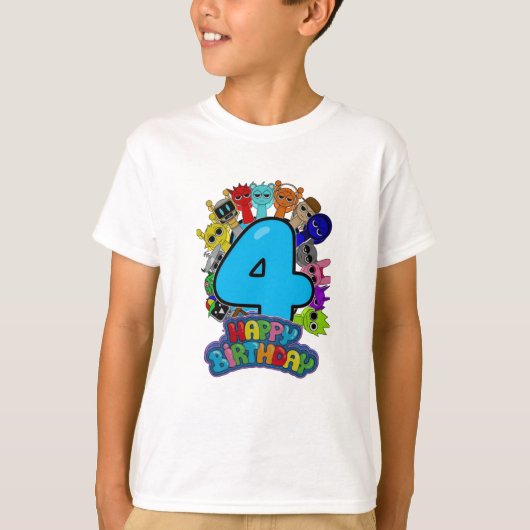 Happy 4th Birthday Sprunki - Simon Oren Funbot Tシャツ (正面)