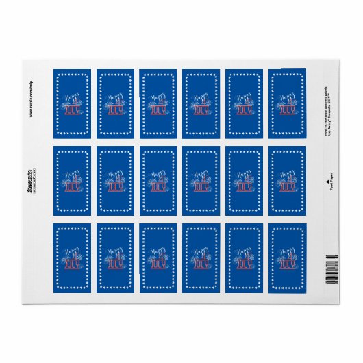 Happy 4th Fireworks Hershey's Wrapper ID185 ラベル (フルシート)