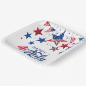 Happy 4th of 7月つるの星ID1103 ペーパープレート (傾斜あり)