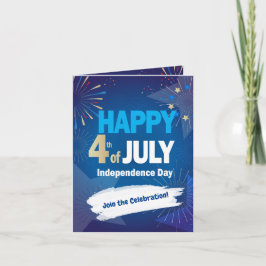 Happy 4th of 7月の休日の独立性パーソナライズ 招待状