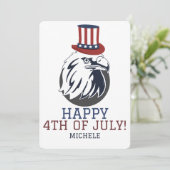 Happy 4th of 7月の独立記念日アメリカパーティー カード (スタンド正面)