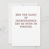 Happy 4th of 7月の独立記念日アメリカパーティー カード (裏面)