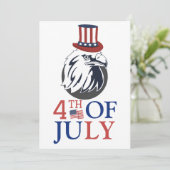 Happy 4th of 7月の独立記念日アメリカパーティー カード (スタンド正面)