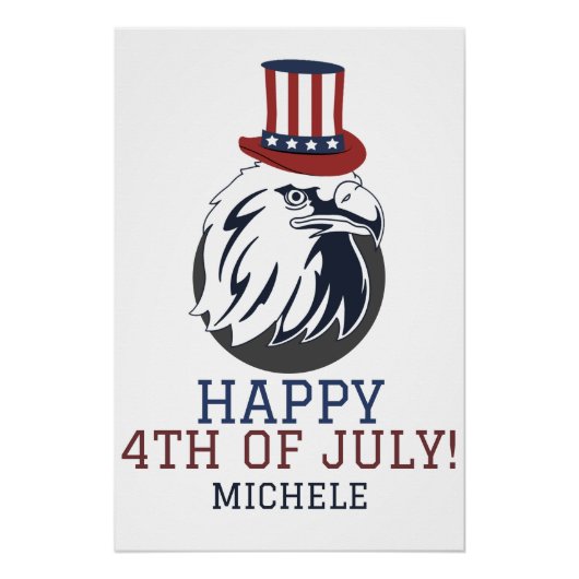 Happy 4th of 7月の独立記念日アメリカパーティー ポスター (正面)