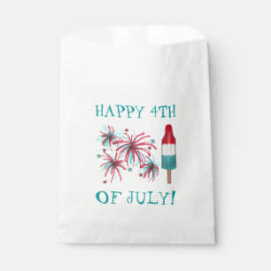 Happy 4th of 7月ロケットポップ・アートの花火USA フェイバーバッグ