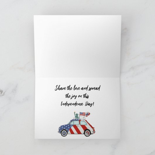 Happy 4th of 7月5日500 カード (内部)