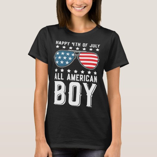 Happy 4th of July All American Boy Tシャツ (正面)