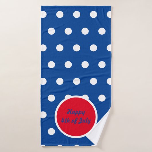 Happy 4th of July Bath Towels (Blue, White & Red) バスタオルセット (バスタオル)
