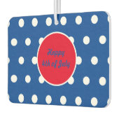 Happy 4th of July Car Air Freshener (Blue & White) カーエアーフレッシュナー (左)