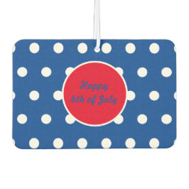 Happy 4th of July Car Air Freshener (Blue & White) カーエアーフレッシュナー