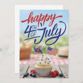 Happy 4th Of July Funny Patriotic USA Celebration  シーズンカード (正面/裏面)