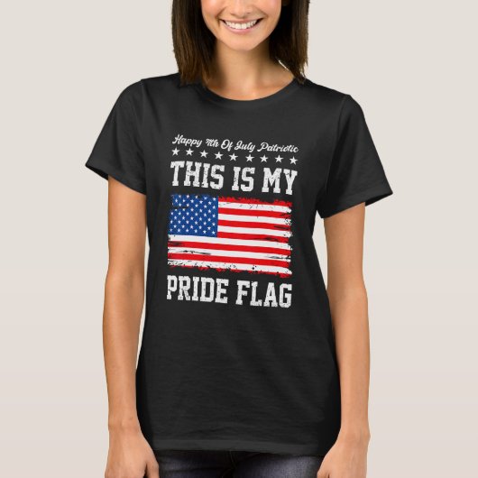Happy 4th Of July Patriotic American US Flag 4th O Tシャツ (正面)