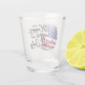 Happy 4th of July Patriotic Celebration Design ショットグラス (裏面)