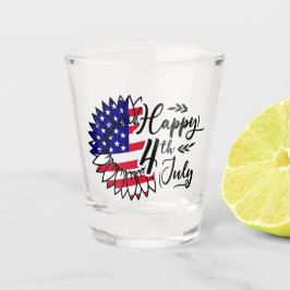 Happy 4th of July Patriotic Celebration Design ショットグラス