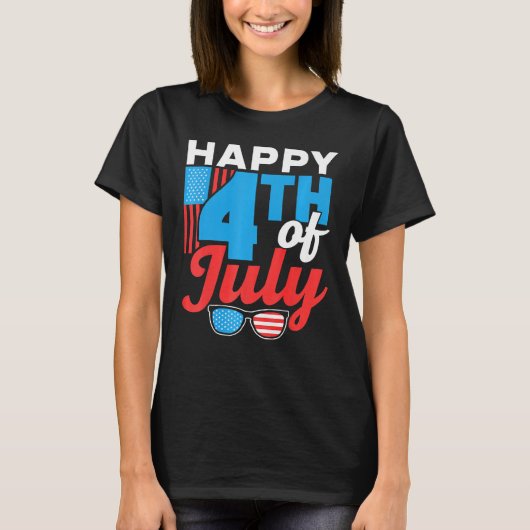 Happy 4Th Of July Patriotic Usa America Independen Tシャツ (正面)