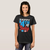 Happy 4Th Of July Patriotic Usa America Independen Tシャツ (正面フル)