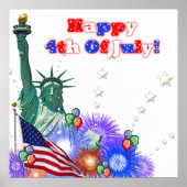 Happy 4th Of July Poster ポスター (正面)