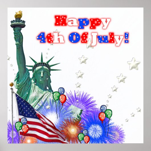 Happy 4th Of July Poster ポスター (正面)