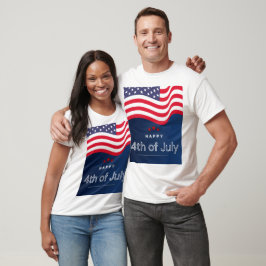 Happy 4th of July Tシャツ | 愛国USAフラグ