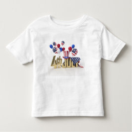 Happy 4th of July USA トドラーTシャツ