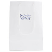 Happy 4th of July Wedding Congratulations Custom ミディアムペーパーバッグ (裏面)