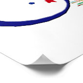 Happy 4th of July! with fireworks and stars Poster ポスター (角)