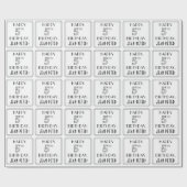 HAPPY 5誕生日;アールデコスタイル;名前をカスタムする ラッピングペーパー (フラット)